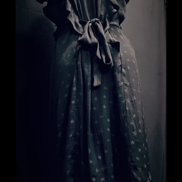 Max Studio Woman's S. Dress Black with small Silver Stars - Picture 3 of 8